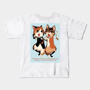 Weird Abstract Cats Kids T-Shirt